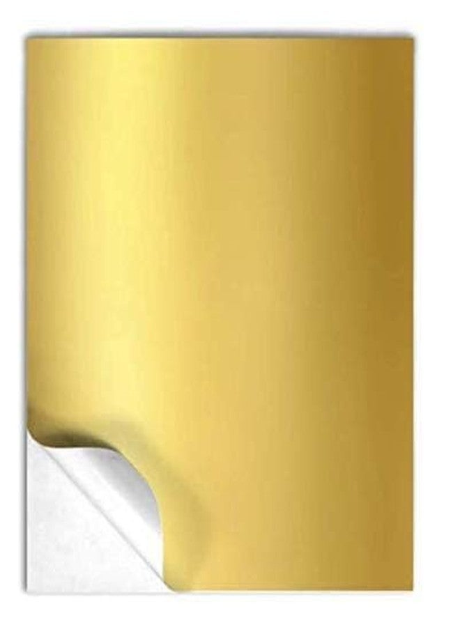 Crazy Sutra Set of 25 A4 Size Metallic Golden Sticker Paper Sheets 180 GSM Self-Adhesive PET Labels for DIY Printing Crafts and Projects - Image 1